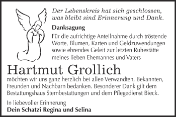 Traueranzeige von Hartmut Grollich von Super Sonntag Wittenberg