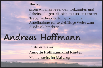 Traueranzeige von Andreas Hoffmann von Mitteldeutsche Zeitung Bitterfeld