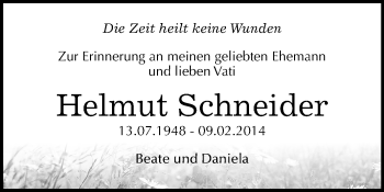 Traueranzeige von Helmut Schneider von Mitteldeutsche Zeitung Bitterfeld