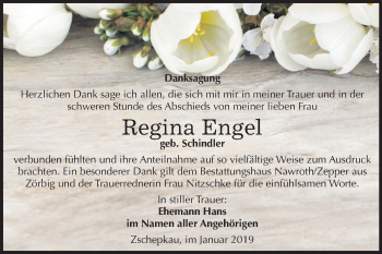 Traueranzeige von Regina Engel von Mitteldeutsche Zeitung Bitterfeld