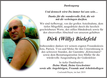 Traueranzeige von Dirk Bielefeld von Mitteldeutsche Zeitung