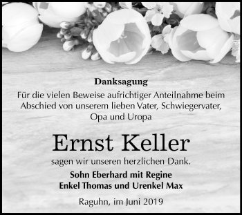 Traueranzeige von Ernst Keller von Mitteldeutsche Zeitung Bitterfeld
