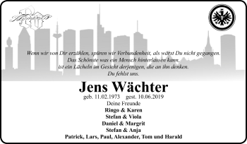 Traueranzeige von Jens Wächter von Mitteldeutsche Zeitung