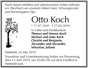Traueranzeige von Otto Koch von Mitteldeutsche Zeitung