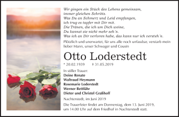 Traueranzeige von Otto Loderstedt von Mitteldeutsche Zeitung Aschersleben