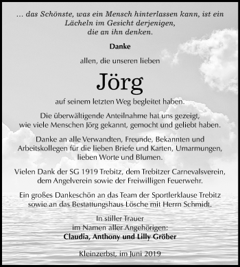 Traueranzeige von Jörg  von Mitteldeutsche Zeitung Wittenberg
