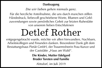 Traueranzeige von Detlef Rother von Mitteldeutsche Zeitung Wittenberg