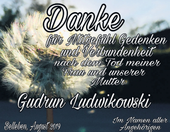 Traueranzeige von Gudrun Ludwikowski von Super Sonntag Bernburg