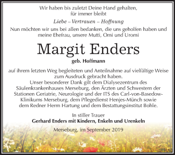 Traueranzeige von Margit Enders von Super Sonntag Merseburg/Querfurt