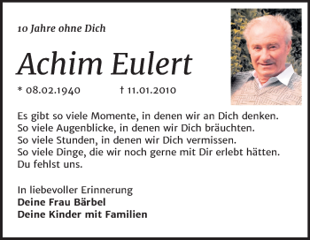 Traueranzeige von Achim Eulert von Mitteldeutsche Zeitung Wittenberg