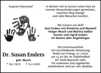 Traueranzeige von Susan Enders von Mitteldeutsche Zeitung Halle/Saalkreis