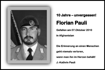 Traueranzeige von Florian Pauli von Mitteldeutsche Zeitung Halle/Saalkreis