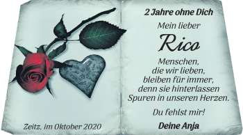 Traueranzeige von Rico   von Super Sonntag Zeitz