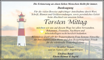 Traueranzeige von Torsten Mittag von Mitteldeutsche Zeitung Dessau-Roßlau