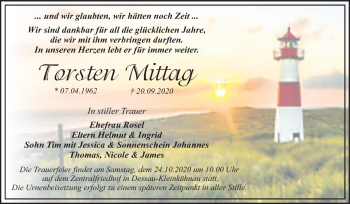 Traueranzeige von Torsten Mittag von Mitteldeutsche Zeitung Dessau-Roßlau
