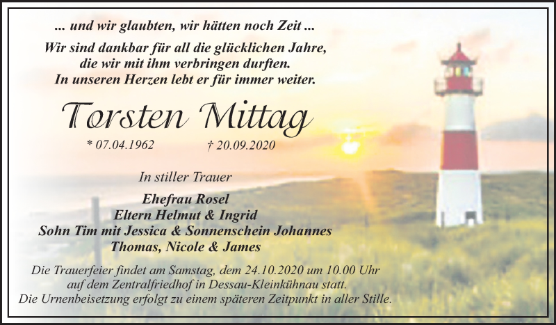  Traueranzeige für Torsten Mittag vom 02.10.2020 aus Mitteldeutsche Zeitung Dessau-Roßlau