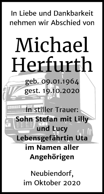 Traueranzeige von Michael Herfurth von Mitteldeutsche Zeitung Merseburg/Querfurt