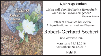 Traueranzeige von Robert-Gerhard Sechert von Mitteldeutsche Zeitung Halle/Saalkreis
