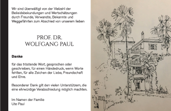 Traueranzeige von Wolfgang Paul von Super Sonntag Dessau-Roßlau