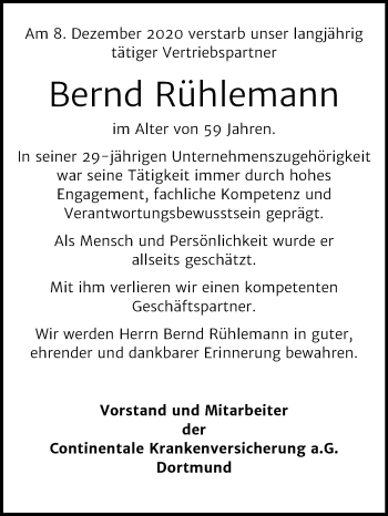 Traueranzeige von Bernd Rühlemann von Mitteldeutsche Zeitung Merseburg/Querfurt