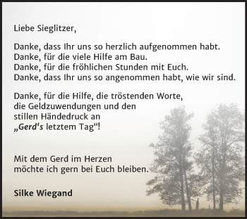 Traueranzeige von Gerd  von Wochenspiegel Naumburg/Nebra