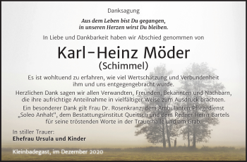 Traueranzeige von Karl-Heinz Möder von Mitteldeutsche Zeitung Köthen