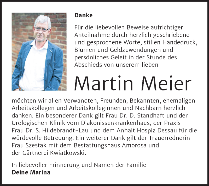  Traueranzeige für Martin Meier vom 12.12.2020 aus Super Sonntag Dessau-Roßlau