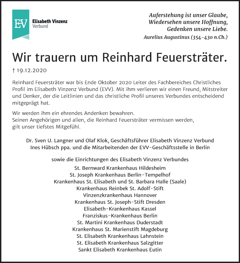  Traueranzeige für Reinhard Feuersträter vom 24.12.2020 aus Mitteldeutsche Zeitung Halle/Saalkreis