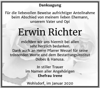 Traueranzeige von Erwin Richter von Mitteldeutsche Zeitung Bernburg