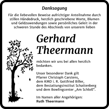 Traueranzeige von Gerhard Theermann von Super Sonntag Quedlinburg