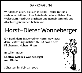 Traueranzeige von Horst-Dieter Wonneberger von Wochenspiegel Weißenfels