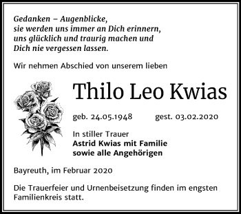 Traueranzeige von Thilo Leo i von Mitteldeutsche Zeitung Merseburg/Querfurt