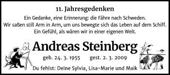 Traueranzeige von Andreas Steinberg von Mitteldeutsche Zeitung Köthen