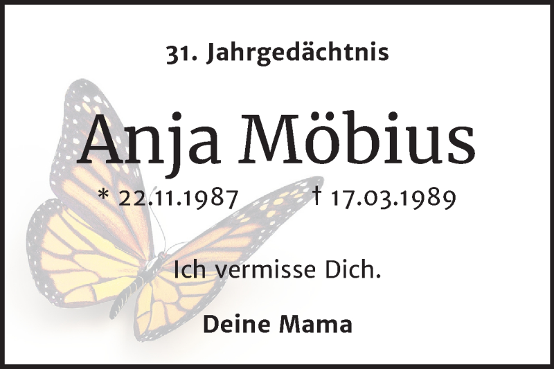  Traueranzeige für Anja Möbius vom 17.03.2020 aus Mitteldeutsche Zeitung Halle/Saalkreis