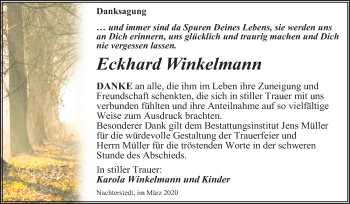 Traueranzeige von Eckhard Winkelmann von Mitteldeutsche Zeitung Aschersleben