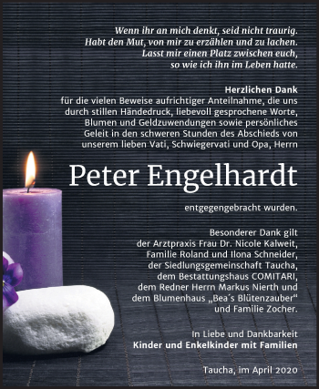 Traueranzeige von Peter Engelhardt von Super Sonntag Weißenfels