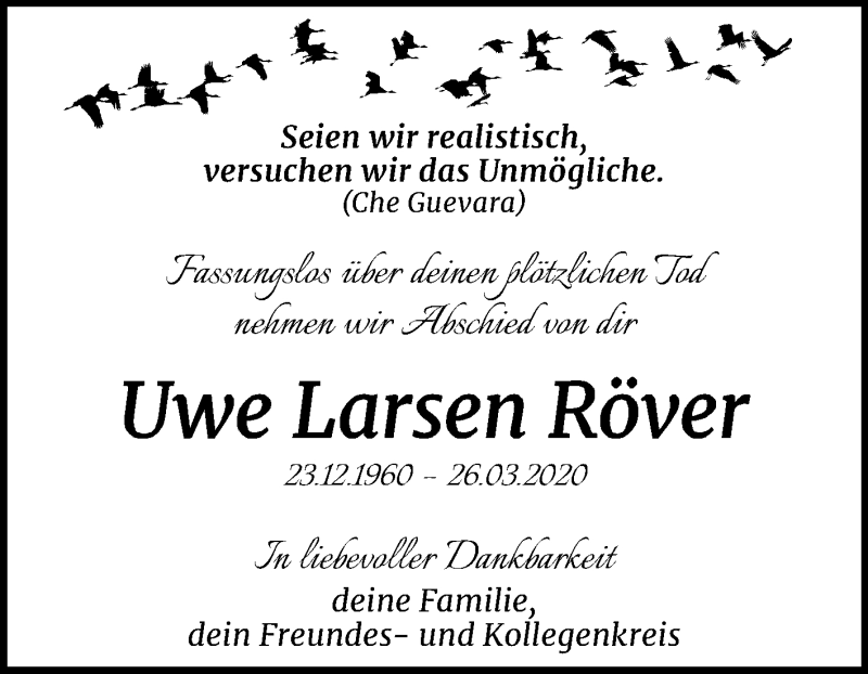  Traueranzeige für Uwe Larsen Röver vom 01.04.2020 aus Mitteldeutsche Zeitung Halle/Saalkreis