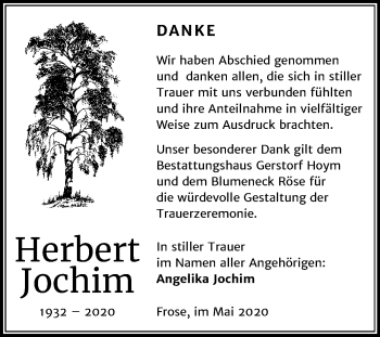 Traueranzeige von Herbert Jochim von Super Sonntag Aschersleben