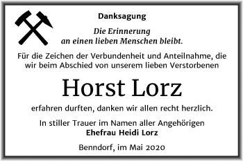 Traueranzeige von Horst Lorz von Super Sonntag Mansfelder Land
