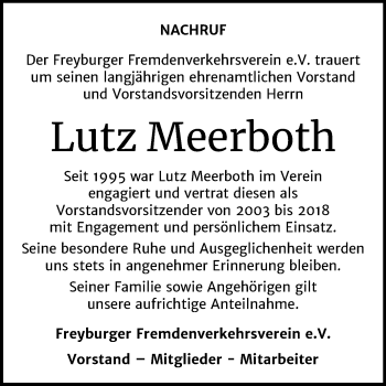 Traueranzeige von Lutz Meerboth von Super Sonntag Naumburg/Nebra