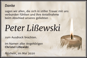 Traueranzeige von Peter Lißewski von Mitteldeutsche Zeitung Merseburg/Querfurt