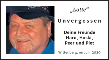 Traueranzeige von Lotte  von Super Sonntag Wittenberg