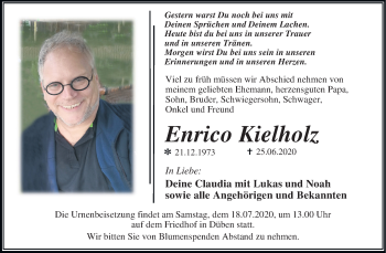 Traueranzeige von Enrico Kielholz von Mitteldeutsche Zeitung Wittenberg