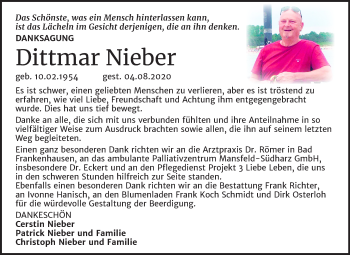 Traueranzeige von Dittmar Nieber von Mitteldeutsche Zeitung Sangerhausen