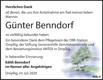 Traueranzeige von Günter Benndorf von Super Sonntag Zeitz