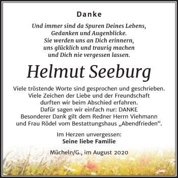 Traueranzeige von Helmut Seeburg von Super Sonntag Merseburg/Querfurt