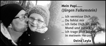Traueranzeige von Jürgen Falkenstein von Mitteldeutsche Zeitung Köthen