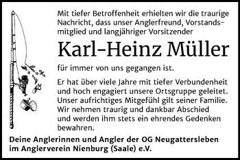 Traueranzeige von Karl-Heinz Müller von Super Sonntag Bernburg