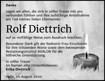 Traueranzeige von Rolf Diettrich von Mitteldeutsche Zeitung Halle/Saalkreis