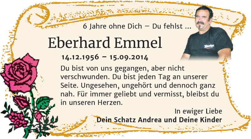  Traueranzeige für Eberhard Emmel vom 12.09.2020 aus Mitteldeutsche Zeitung Wittenberg